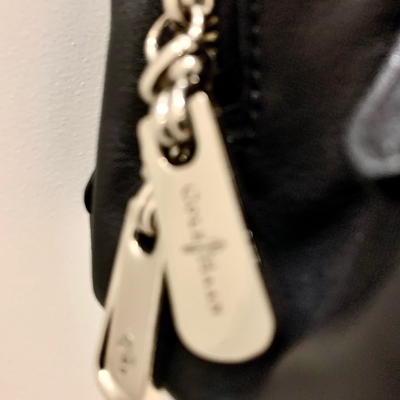 Cole Haan Black Leather Shoulder Bag with Polished Nickel Hardware - Picture 4 of 8